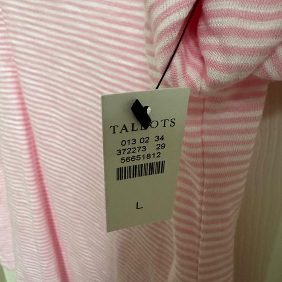 Talbots Roll Cuff Johnny Collar Pink Shirt - Picture 4 of 5